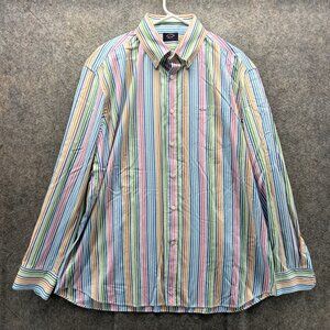 Paul & Shark Yachting Shirt Mens XL 17.5 Striped Button Up Italy Casual